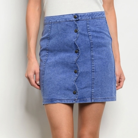 upstylyeboutique Dresses & Skirts - Blue Button Down skirt
